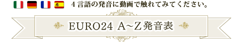 EURO24 A～Z発音表