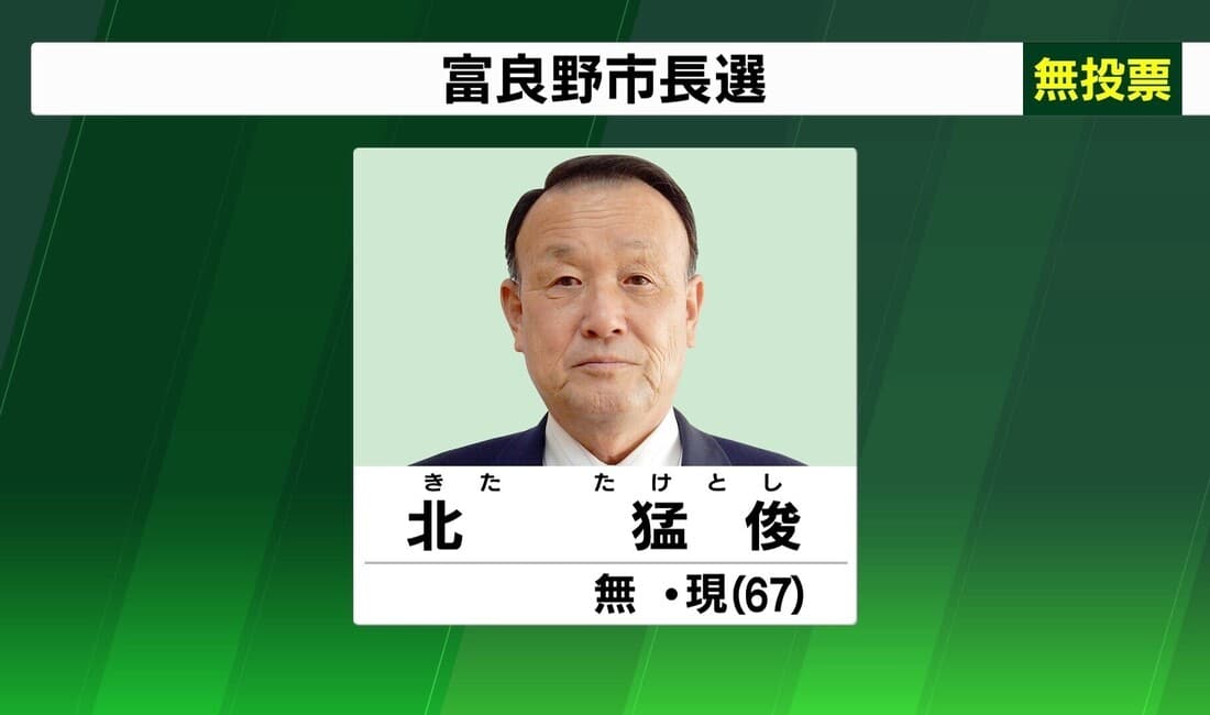 2022年4月 富良野市長選挙 現職・北氏が無投票で再選