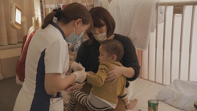 日本でも小児がんに対する新たな薬の臨床試験が始まっている。（大阪市立総合医療センター）