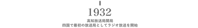 1932年　高知放送局　四国で最初の放送局としてラジオ放送を開始