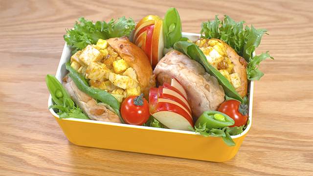 Curry Chicken Salad Sandwich Bento
