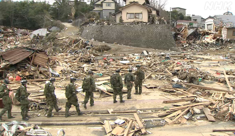 東日本大震災直後の様子