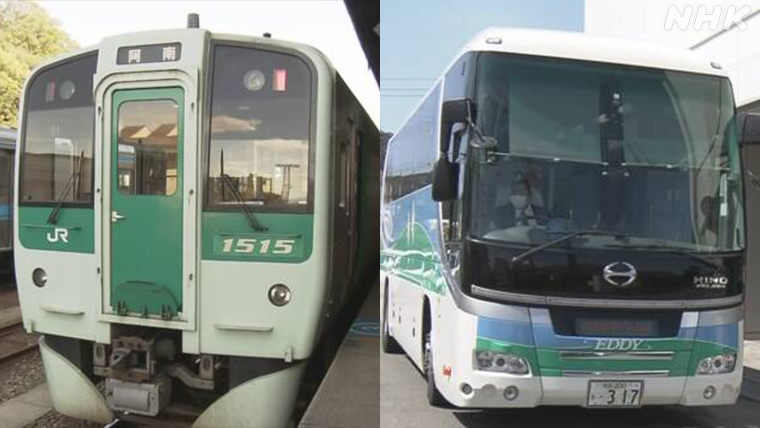 ＪＲ四国の車両と徳島バス