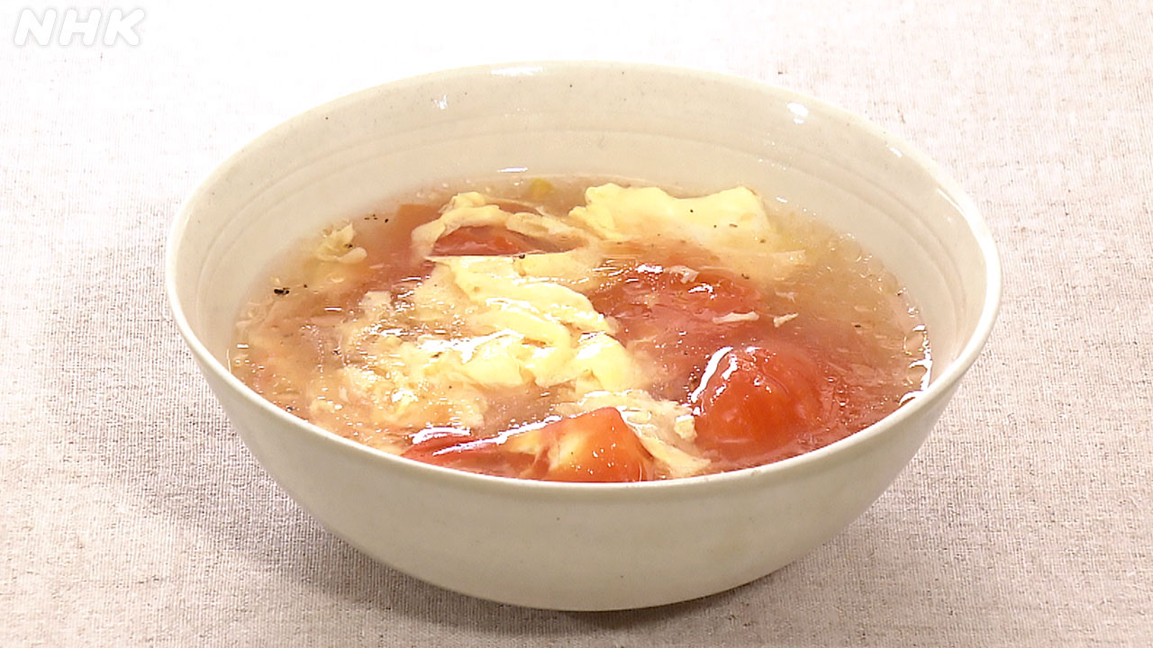 トマトと卵のとろみスープ