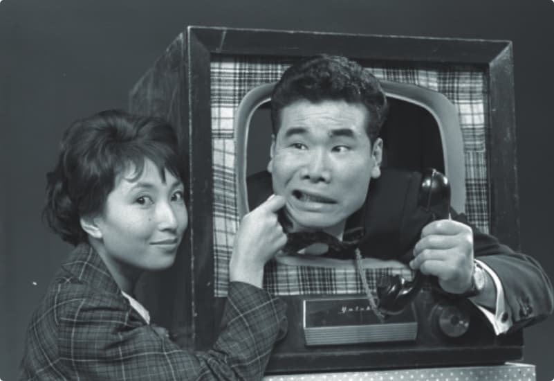 『午後のおしゃべり』（1959）出演時　渥美清（右）