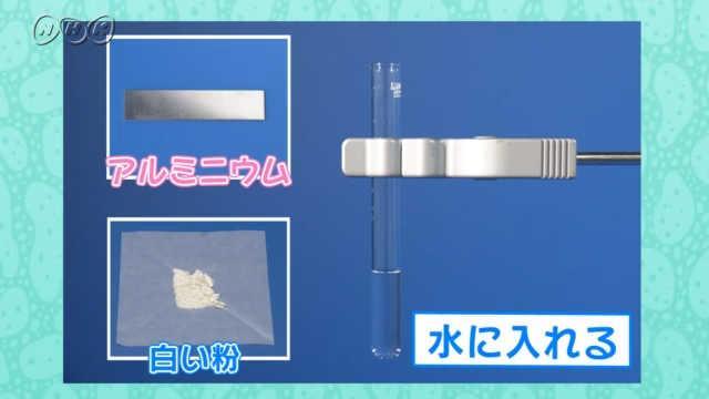 アルミニウムと白い粉は水に… | NHK for School