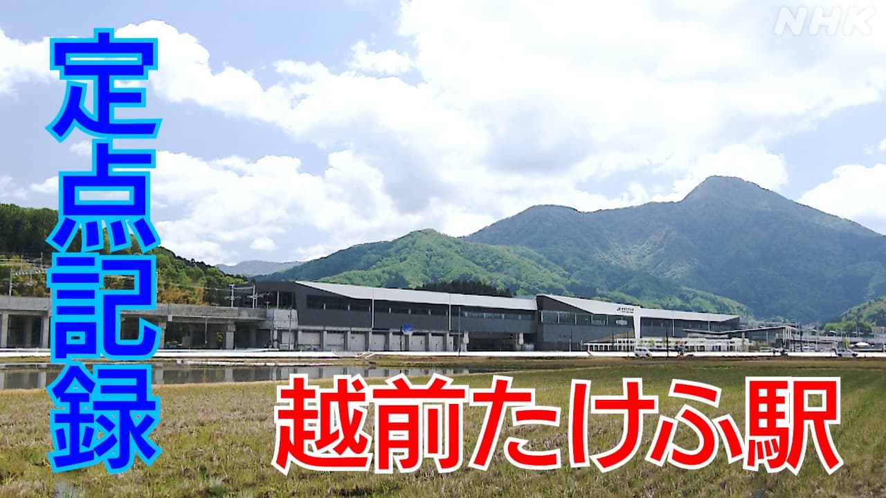 定点記録　新幹線の風景　【越前たけふ駅】