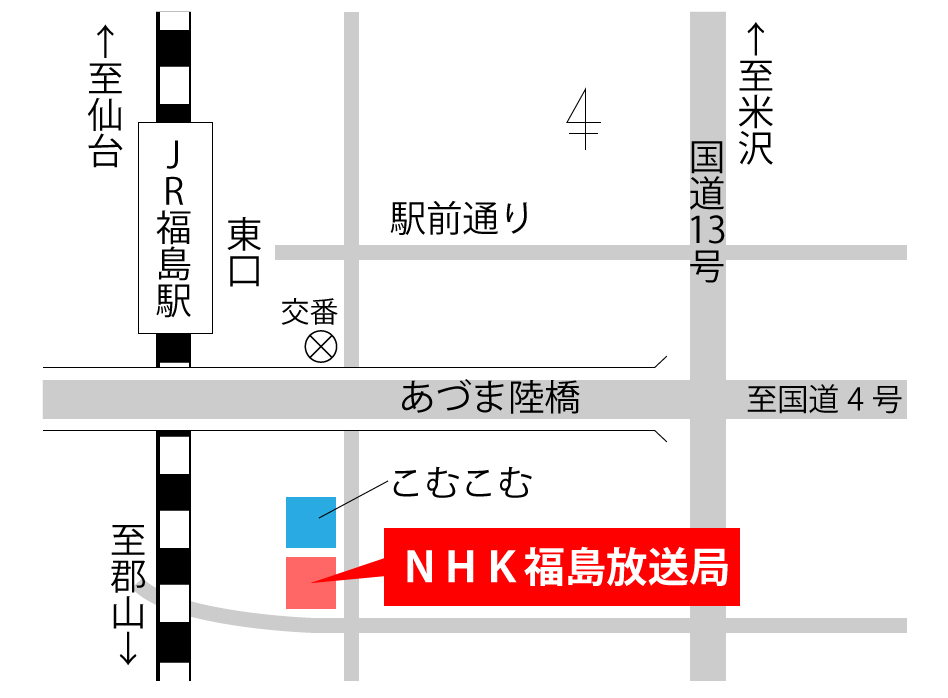 NHK福島放送局地図