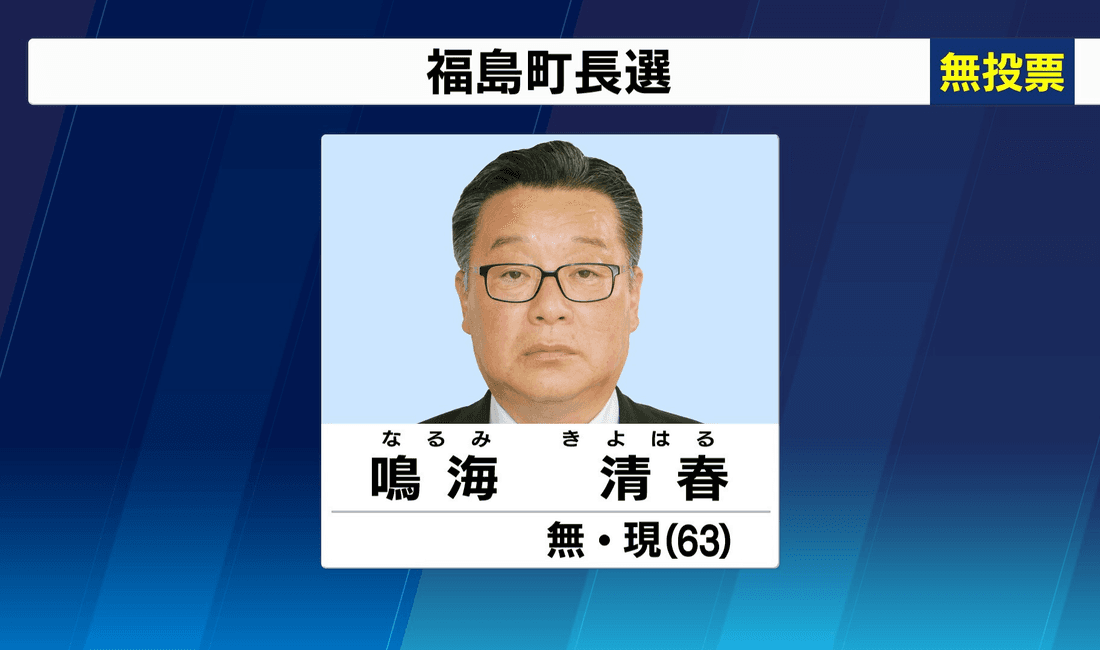 2019年8月 福島町長選挙 現職・鳴海氏が無投票で再選