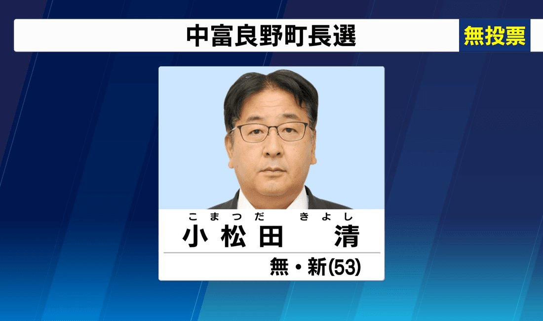 2019年8月 中富良野町長選挙 新人・小松田氏が無投票で初当選