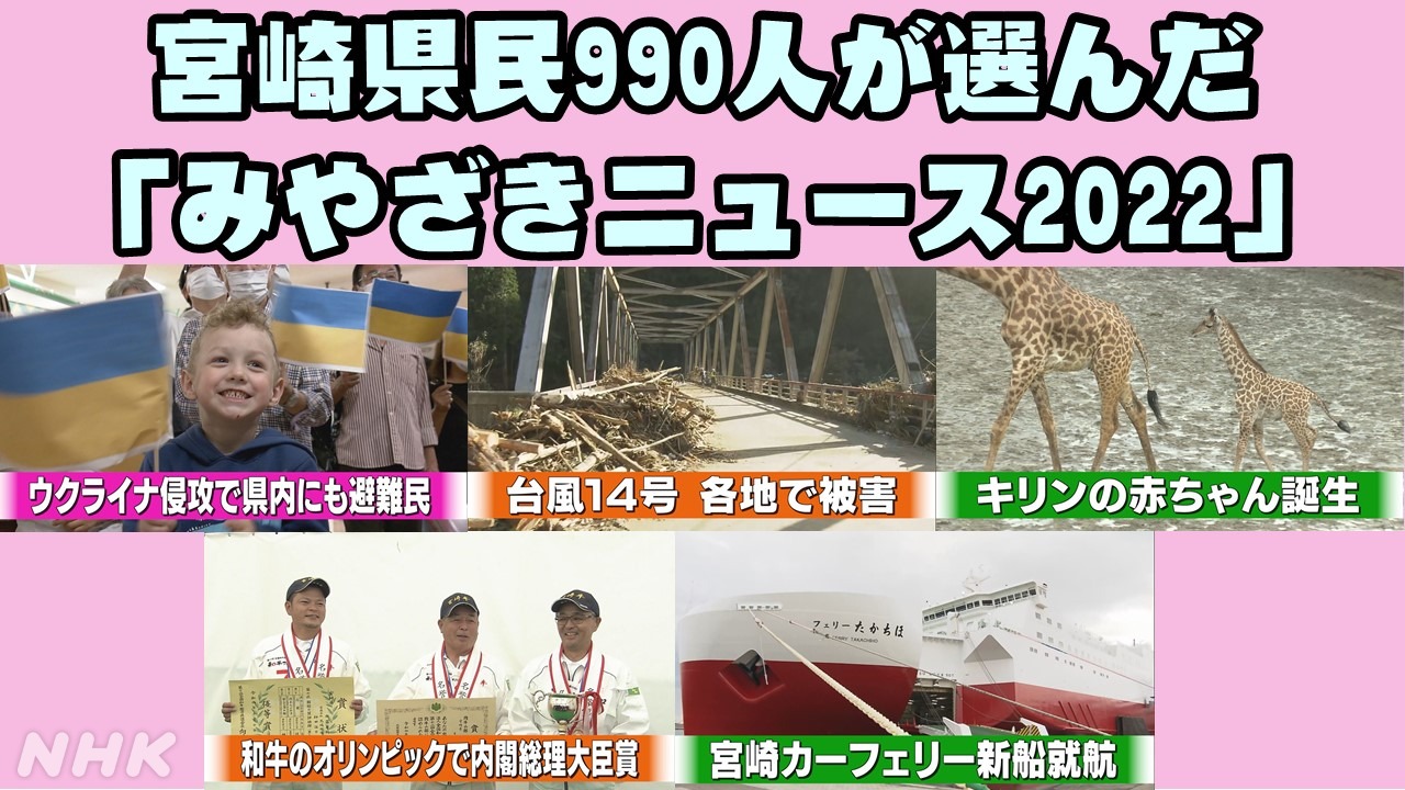 宮崎県民990人が選んだ2022年のニュース 台風/値上げ/和牛五輪
