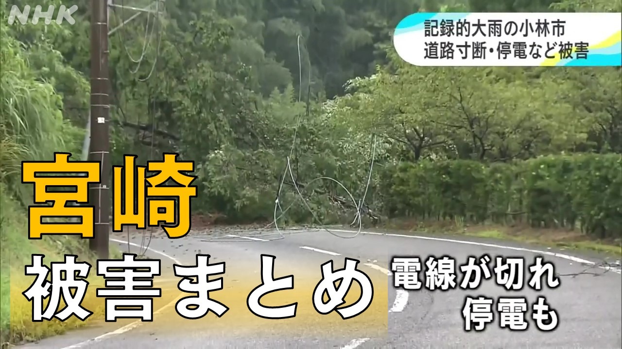 台風6号 宮崎被害まとめ 線状降水帯発生900ミリ超 記録的大雨