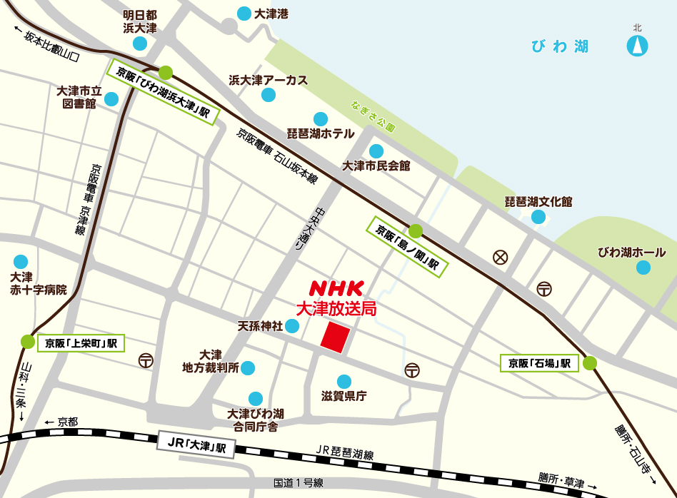 NHK大津放送局地図