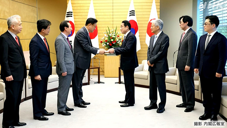岸田総理と韓国代表団の会談