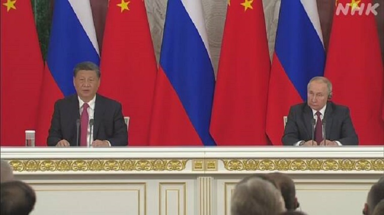 写真：習近平国家主席とプーチン大統領