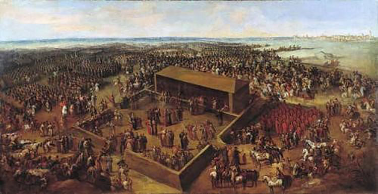 “Wettin’s election as Polish king” Wawel Royal Castle, Cracow 1697年の国王選挙の様子