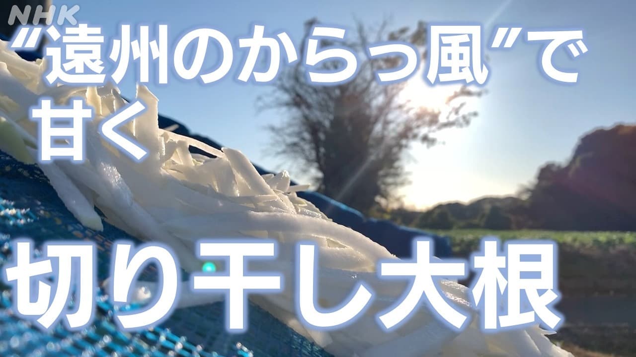 【動画】静岡浜松 “遠州のからっ風”の恵み！　甘さ増す切り干し大根