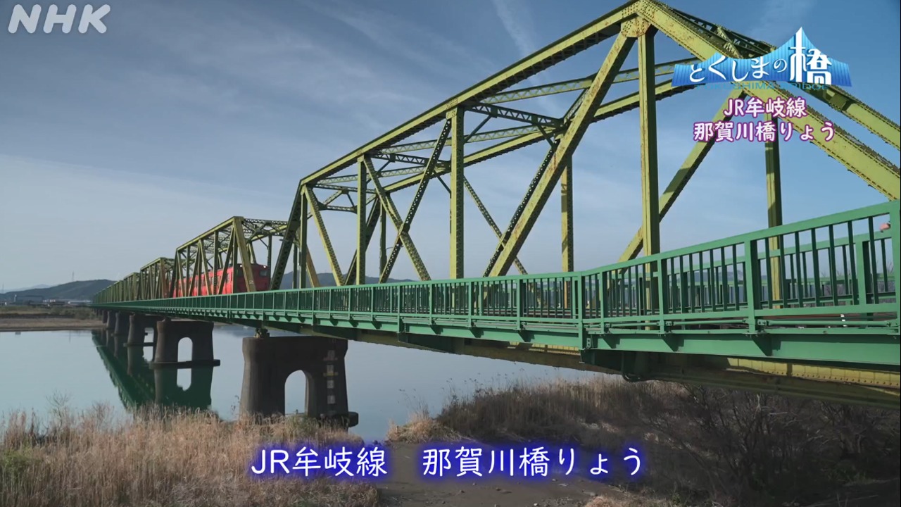 JR牟岐線　那賀川橋りょう【とくしまの橋】