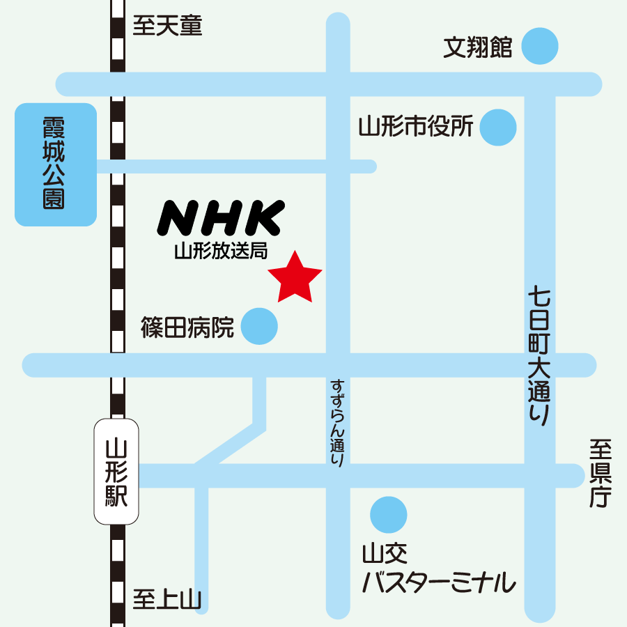 NHK山形放送局地図